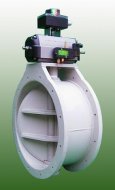 Plastic regulating flap valve for air piping
