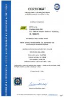 Certifikát dle ČSN EN ISO 3834-2:2006