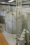 Acid storing, plastic acid storage tanks