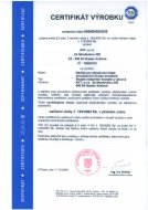 Certifikát výrobku dle NV 163/2002 Sb